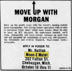 Pine River Motel (Moon-E-Motel) - Aug 1968 Ad